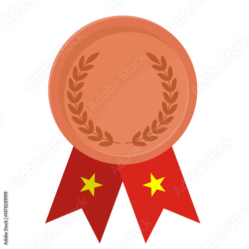 Bronze award medal with Vietnam flag ribbons for winners
