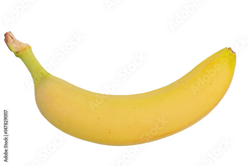 Ripe yellow banana isolate. Tropical fruit, banana