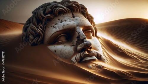 Fototapeta Naklejka Na Ścianę i Meble -  Classical portraits on sand dunes