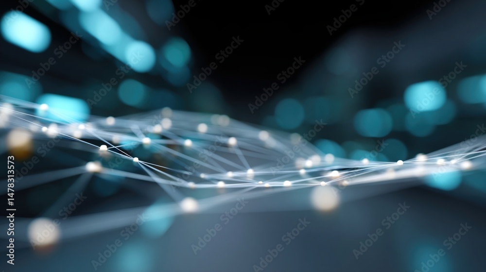 An abstract representation of data flow with streams of information moving from a variety of devices – like wearables smart appliances and autonomous vehicles – merging into a centralized