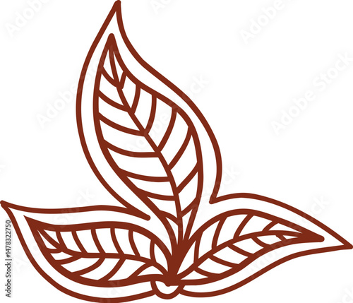 Henna tattoo doodle element on white background. Arabic ornate swirls element. Indian floral design for you