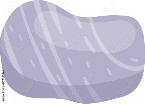 River stone icon, sea pebbles collection, isolated vector illustration on white background original artwork for your design