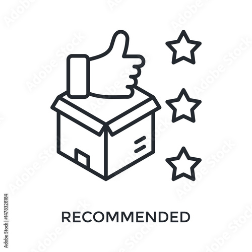 Recommended Icon Outline Style. Vector Illustration For Graphic Design