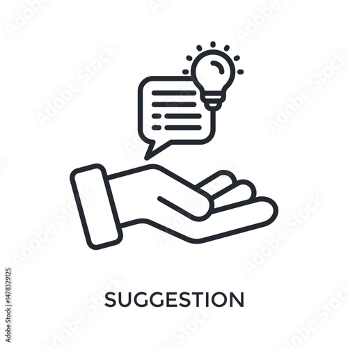 Suggestion Icon Outline Style. Vector Illustration For Graphic Design