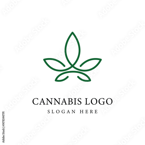 Cannabis Logo Design Graphic Vector 