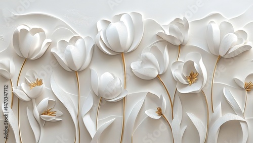 Elegant White Tulip Floral Design