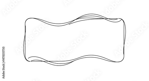 Abstract Frame Outline: A minimalist and elegant outline of a frame, perfect for adding a touch of sophistication to any design. The graceful curves evoke a sense of fluidity and sophistication. 