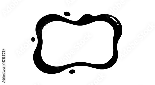 Abstract Ink Blob Frame: A stylish, abstract ink blot frame, perfect for adding a unique touch to your designs.  The irregular shape offers a dynamic and expressive feel.