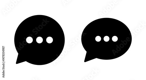 Chat icon vector. speech bubble sign and symbol. comment icon. message