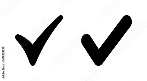 Check mark icon vector. Tick mark sign and symbol