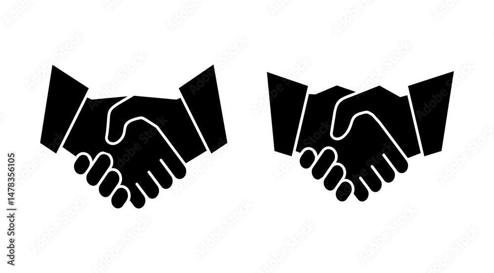 Fototapeta premium Handshake icon vector. business handshake sign and symbol. contact agreement
