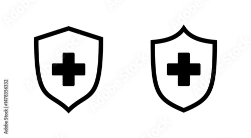 Health insurance icon vector. Insurance health document sign and symbol