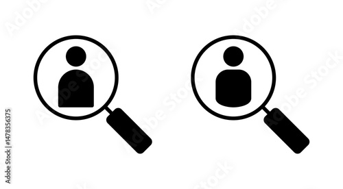 Hiring icon vector. Search job vacancy sign and symbol. Human resources concept. Recruitment
