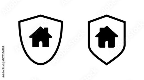 house insurance icon vector. house protection sign and symbol