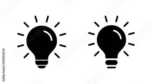 Lamp icon vector. Light bulb sign and symbol. idea symbol.