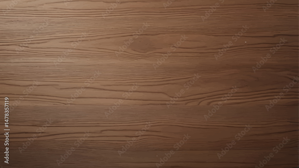 Fototapeta premium Smooth Horizontal Wood Grain Texture in Warm Brown for Background and Design Use