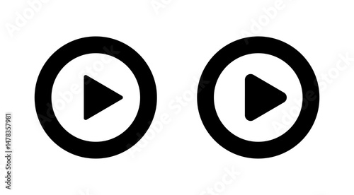 Play icon vector. Play button sign and symbol Free Download Play icon vector. Play button sign and symbol - GFXLoad