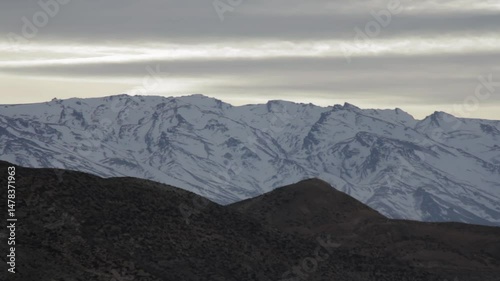 Snowy Peaks of the Andes Mountains Near Chos Malal, Neuquen Province, Argentina 