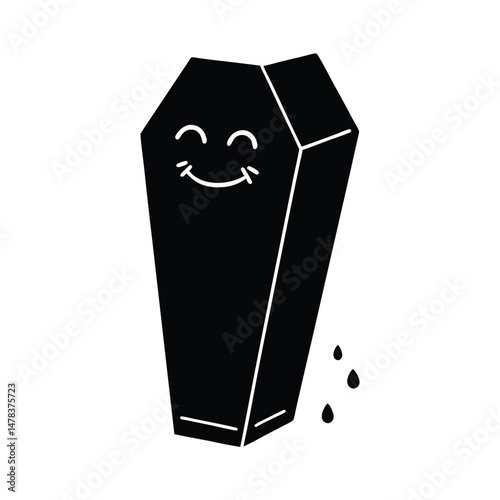 Creepy Door with Eyes Slime Illustration