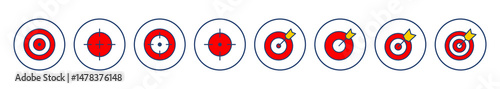 Target icon vector. goal icon vector. target marketing icon vector
