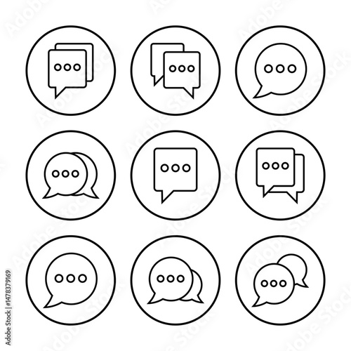 Chat icon vector. speech bubble icon. comment icon vector. message. contact us