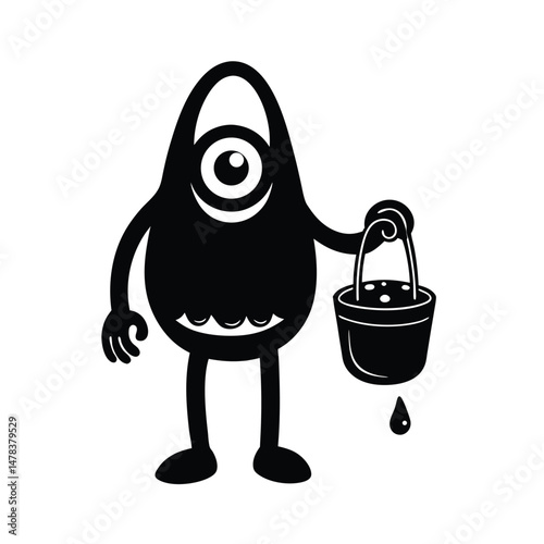 Ghost Holding Teddy Bear Floating Illustration