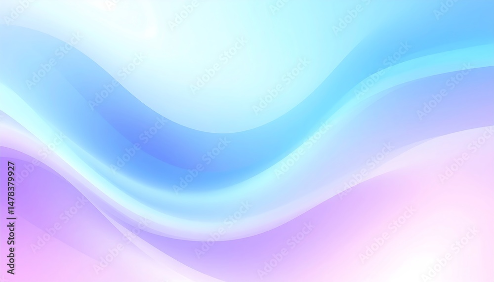 Fototapeta premium 3D Pastel Blue and Purple Fluid Motion Art