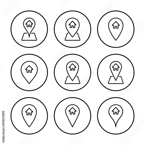 address icon vector. home location icon vector