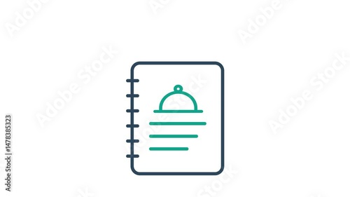 Food menu animated icon. animated icon related to food options available. suitable for user interface, provide visual feedback and more. alpha channel, transparent background