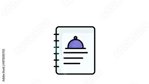 Food menu animated icon. animated icon related to food options available. suitable for user interface, provide visual feedback and more. alpha channel, transparent background