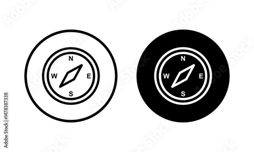 Compass icon vector illustration. arrow compass icon sign and symbol
