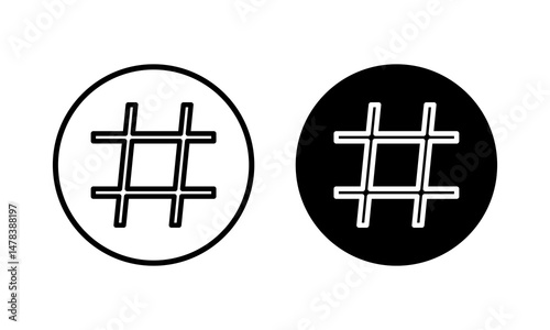 Hashtag icon vector illustration. hashtag sign and symbol