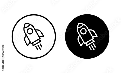 Rocket icon vector illustration. Startup sign and symbol. rocket launcher icon