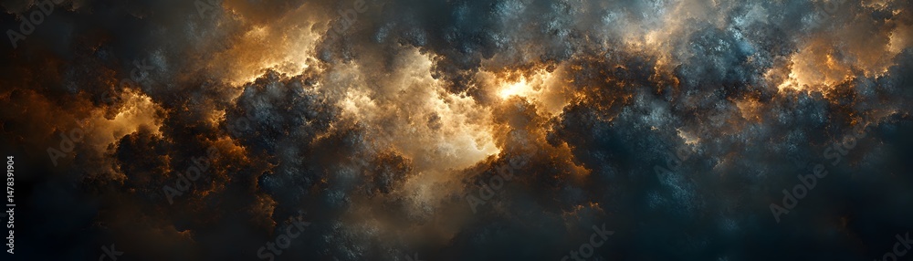 Obraz premium A swirling nebula of cosmic clouds.
