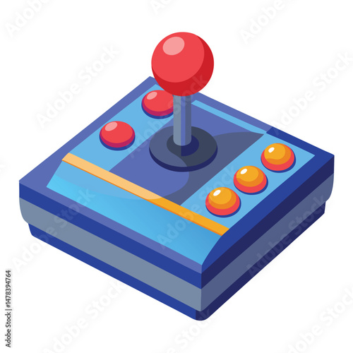  Arcade stick gaming  instrument isolated on white background