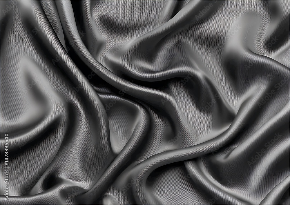 Obraz premium Gray Satin Drape Texture Closeup