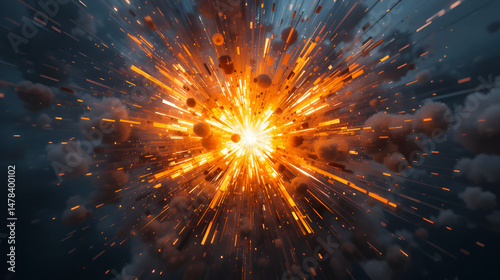 explosion effect. intro explosion effect