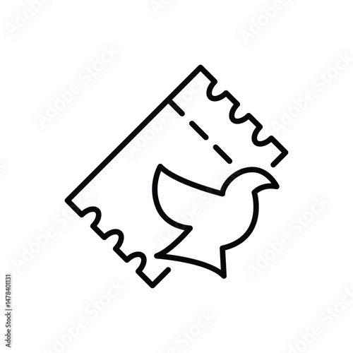 early bird ticket outline icon vector design good for web or mobile app