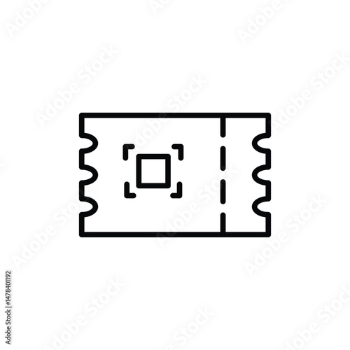 qr ticket booking outline icon vector design good for web or mobile app