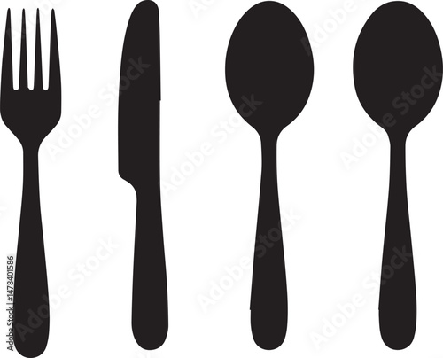 set of fork spoon and knife 