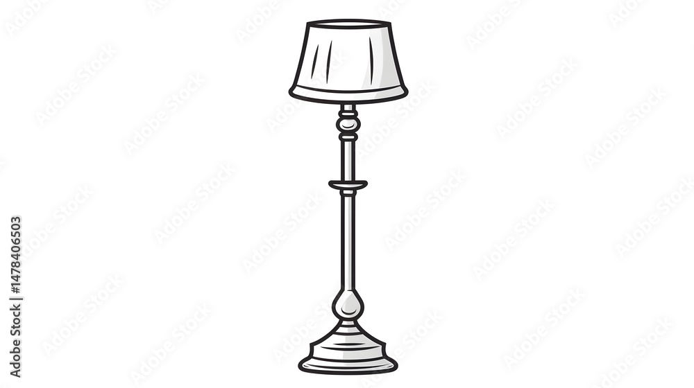 Obraz premium Antique Floor Layout Line Drawing Illustration for Interior Design Inspiration