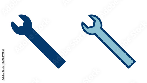 wrench icon vector isolated on white background. Wrench vector icon. Spanner symbol