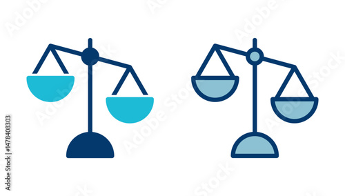 Scales icon vector isolated on white background. Law scale icon. Scales vector icon. Justice