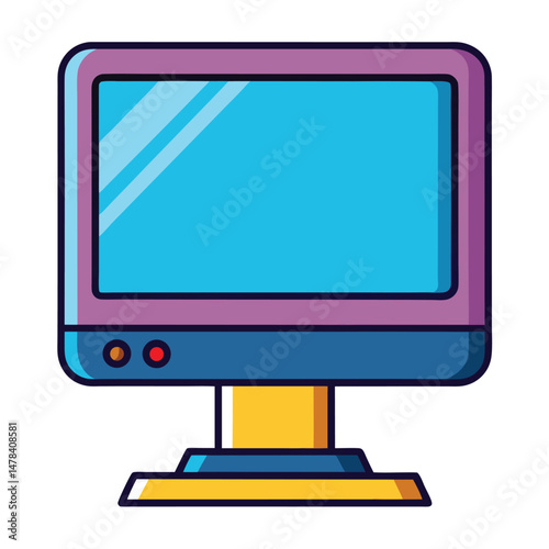 Six classic monitor gaming instrument isolated on white background