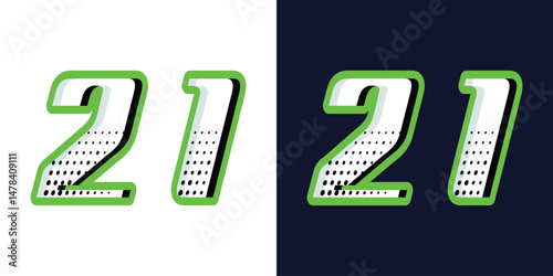 Design number 21 automotive racing effects
