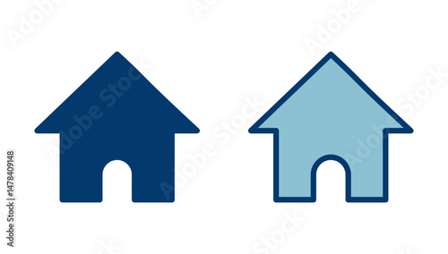 Home icon vector isolated on white background. House vector icon. Address