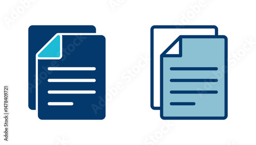 Document icon vector isolated on white background. Paper icon. File Icon