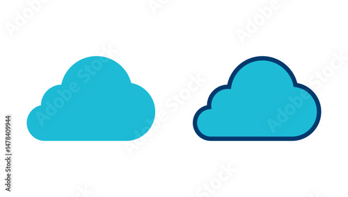 Cloud icon vector isolated on white background. cloud computing icon