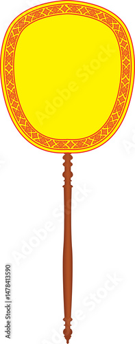 buddhist-fan-set,
monk-ceremonial-fans,
four-buddhist-monastic-fans,
thai-buddhist-handheld-fans
