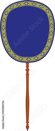 buddhist-fan-set,
monk-ceremonial-fans,
four-buddhist-monastic-fans,
thai-buddhist-handheld-fans
